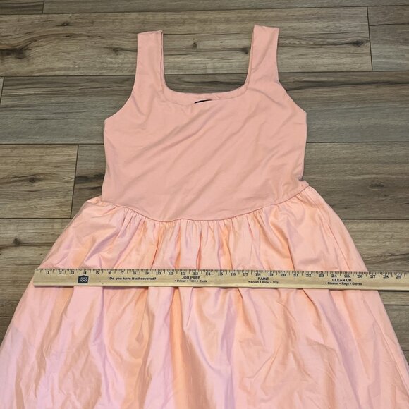 J Crew Drop Waist Mixy Dress SZ XL Blushed Peach Pink Maxi Layered NWT - Picture 5 of 12